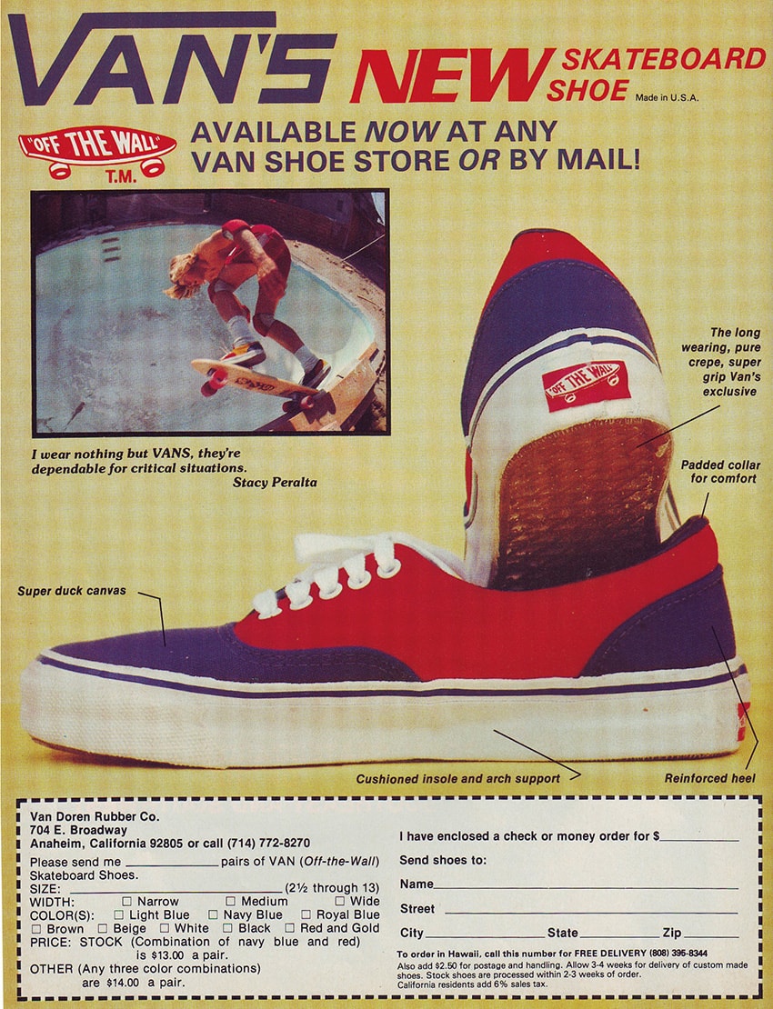 ヴァンズ」の基本3型、オーセンティック、エラ、オールドスクール