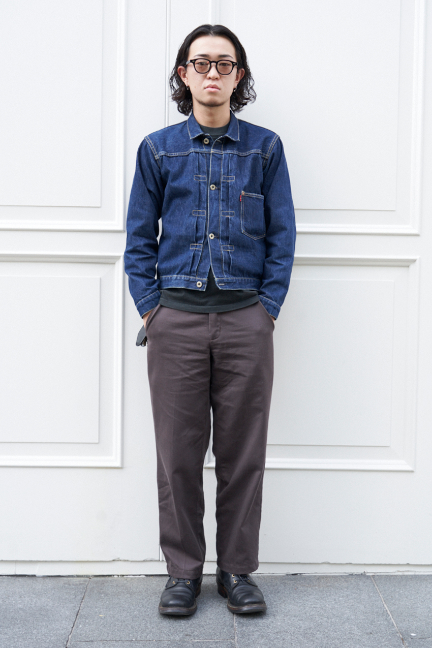 Levis ジャケット　パンツ　セットアップ リーバイスのGジャンを愛する7人のスナップ。セットアップ風や