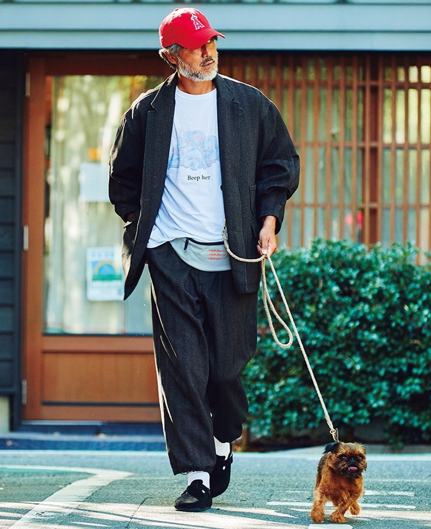 種市 暁のゆる〜り「大人リラックス」コーデ6選！セットアップ、ロンT、スウェットetc. - 3枚目の画像