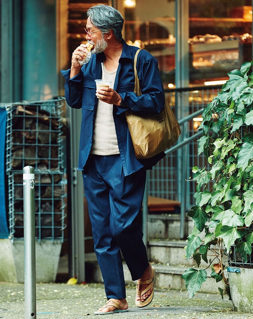 種市 暁のゆる〜り「大人リラックス」コーデ6選！セットアップ、ロンT、スウェットetc. - 2枚目の画像