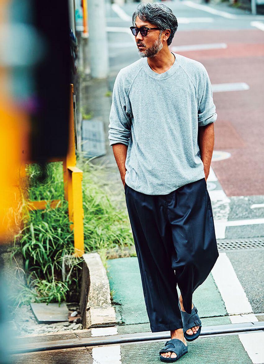 種市 暁のゆる〜り「大人リラックス」コーデ6選！セットアップ、ロンT、スウェットetc. - 5枚目の画像