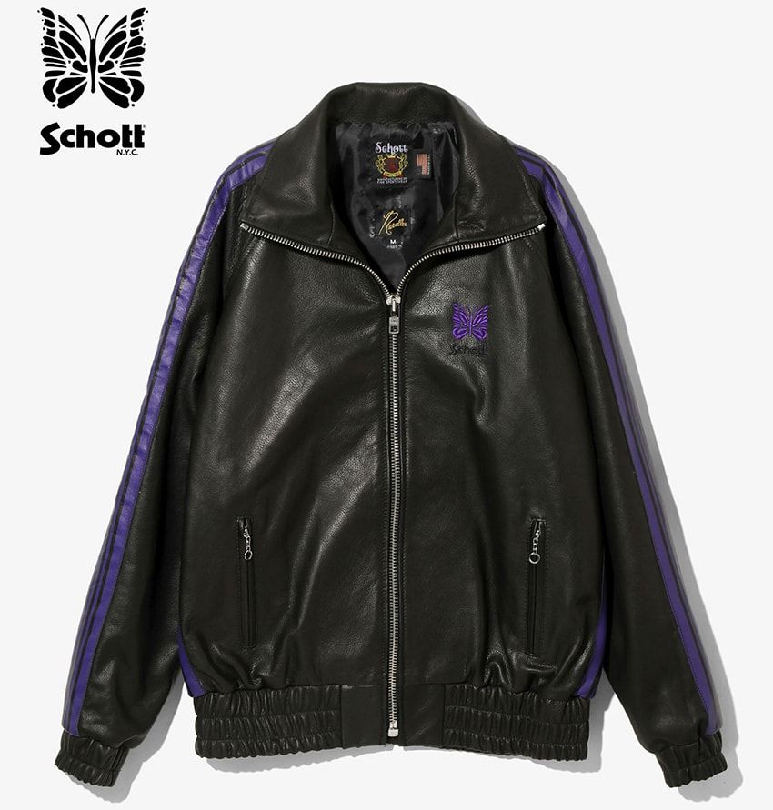 「ニードルズ」レザー製トラックスーツは「ショット」とのコラボ作で本日発売開始 - 2枚目の画像