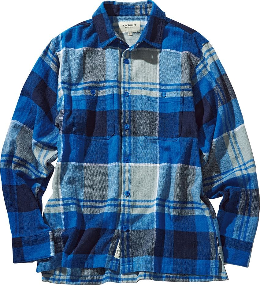 アウターノウン、デンハム、ブルックスetc. 品良くカジュアルに着こなせる青いネルシャツ4選 - 1枚目の画像