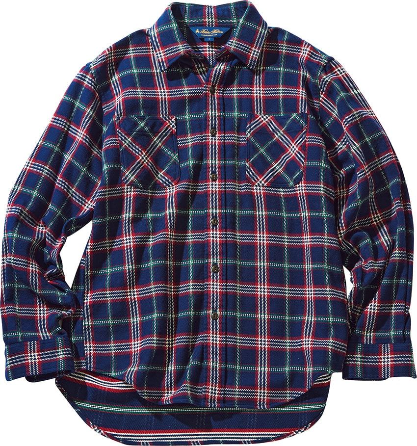 アウターノウン、デンハム、ブルックスetc. 品良くカジュアルに着こなせる青いネルシャツ4選 - 3枚目の画像