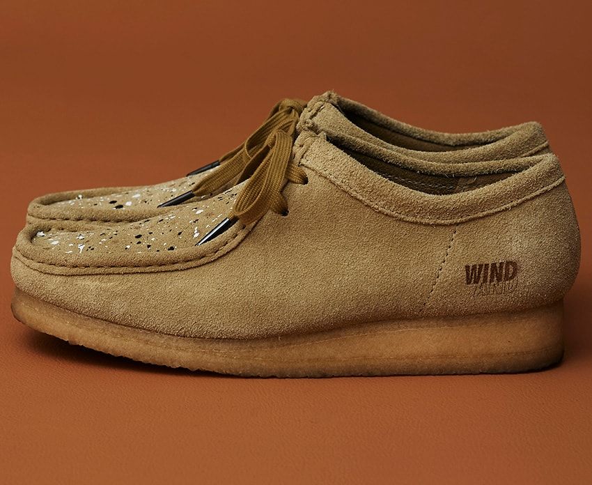 「ウィンダンシー×クラークス」手作業でドリッピングされたオンリーワンな“ワラビー”がアトモスから - 12枚目の画像