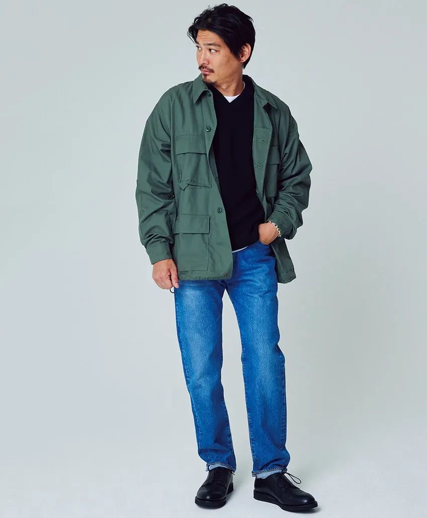 【本誌掲載】水上剣星さんの大人カジュアルな“青コーデ”6選！ダウン、シェル、デニム…… - 6枚目の画像