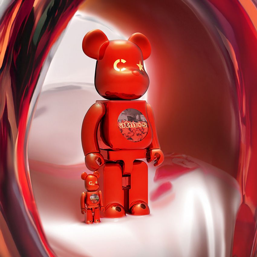 【抽選は明日まで】深紅のベアブリックは「クロット」のセカンドレーベルと「アトモス」コラボ！ - 1枚目の画像