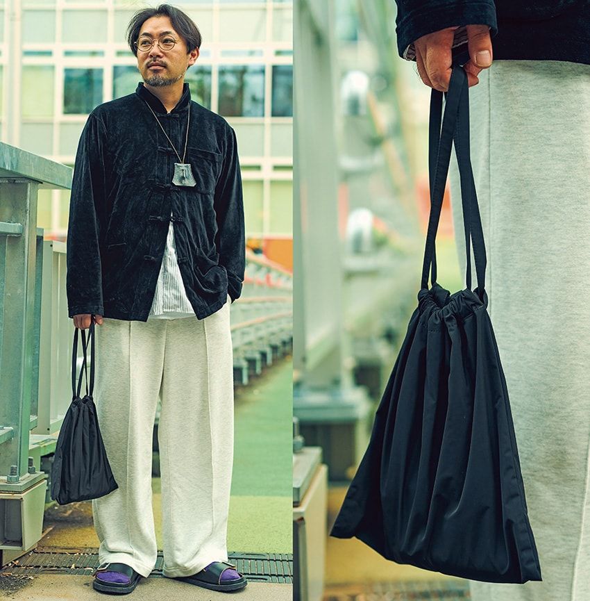 ワンマイル用バッグの新定番！ 街ブラの新相棒に“手モチ巾着”を選んだ7人のスタイル - 6枚目の画像