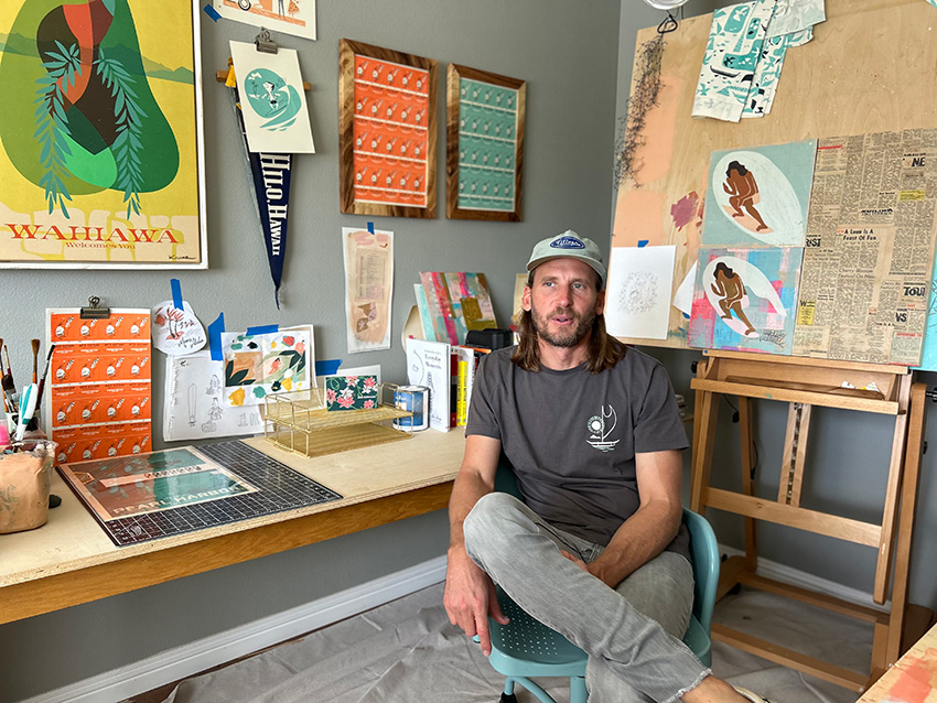 プレゼント】ハワイの人気アーティスト「ニック・カッチャー」が描く