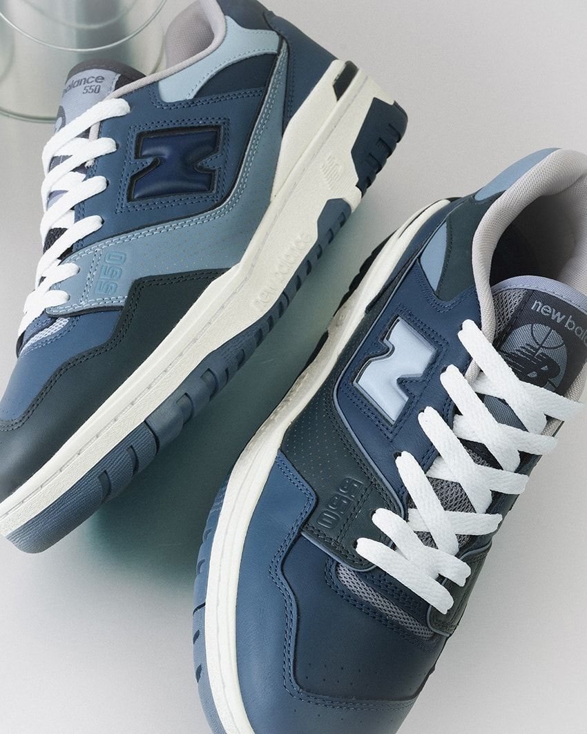 ニューバランス「BB550」にビームスが別注。美しいネイビーの濃淡&3色のシューレースが付属 - 3枚目の画像