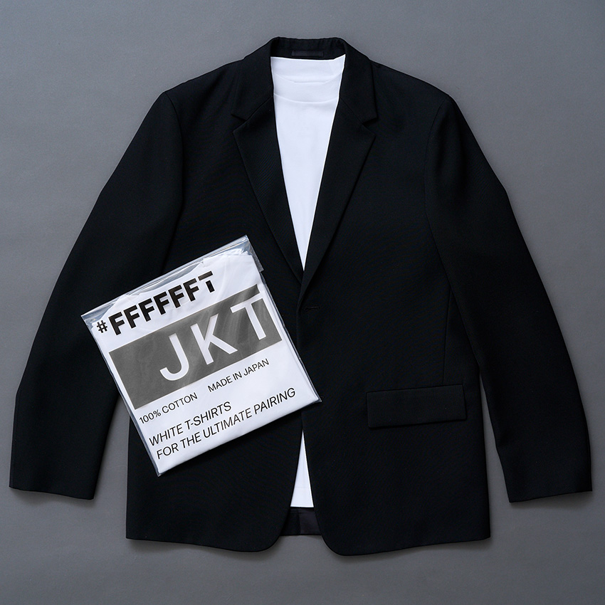 #FFFFFFT JKT 02サイズ 白T専門店「#FFFFFFT」の“ジャケットのためのドレスTシャツ