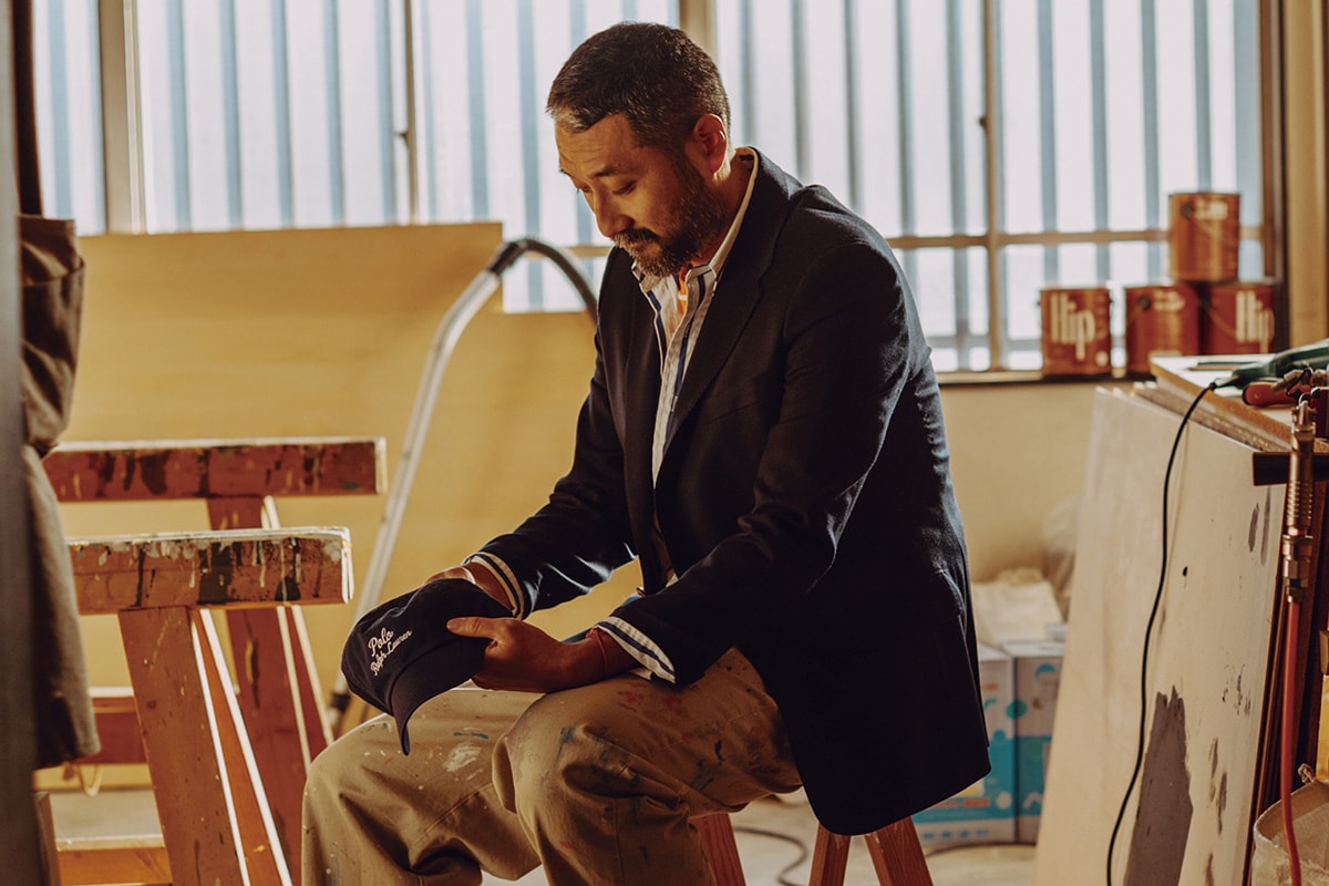 POLO ラルフローレン ベージュ チノパン ペイント加工 【original