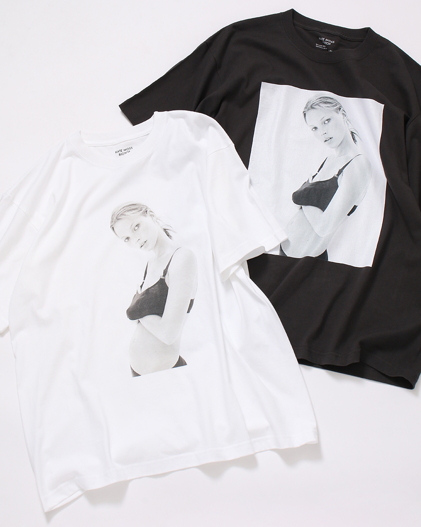 ケイト・モスのフォトTが「ビオトープ」から。デイビッド・シムズによる名作をプリント - 1枚目の画像
