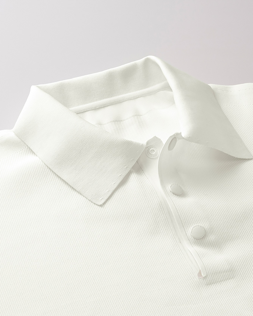 クールビズにも対応するハイテクポロは、デサントが培ってきたノウハウを詰めこんだ一着だ！ - 5枚目の画像