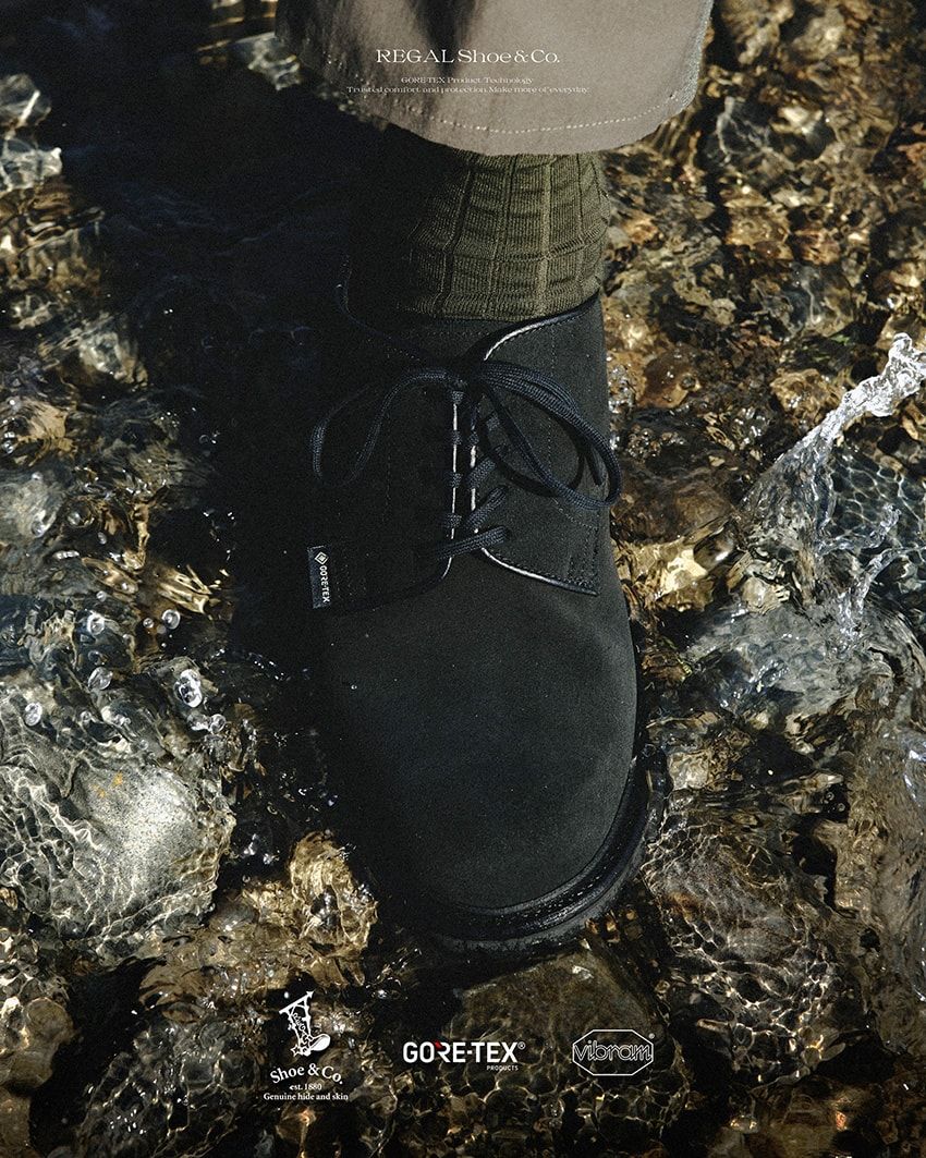 リーガルから梅雨時に活躍の新作が！ゴアテックスとビブラム搭載の全天候型プレーントウ - 4枚目の画像