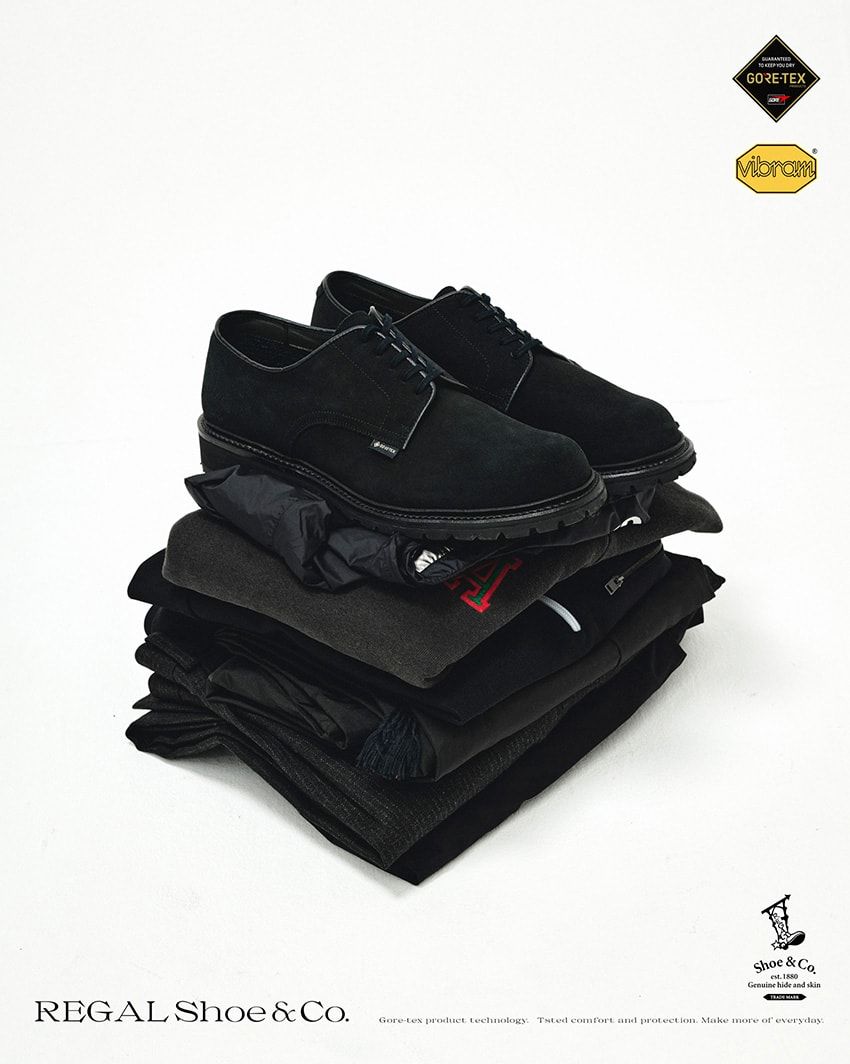 リーガルから梅雨時に活躍の新作が！ゴアテックスとビブラム搭載の全天候型プレーントウ - 20枚目の画像
