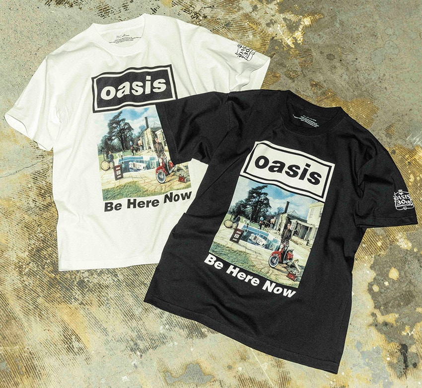 oasis 30th Tシャツ アダム エ ロペ Morning Glory 黒 ADAM ET