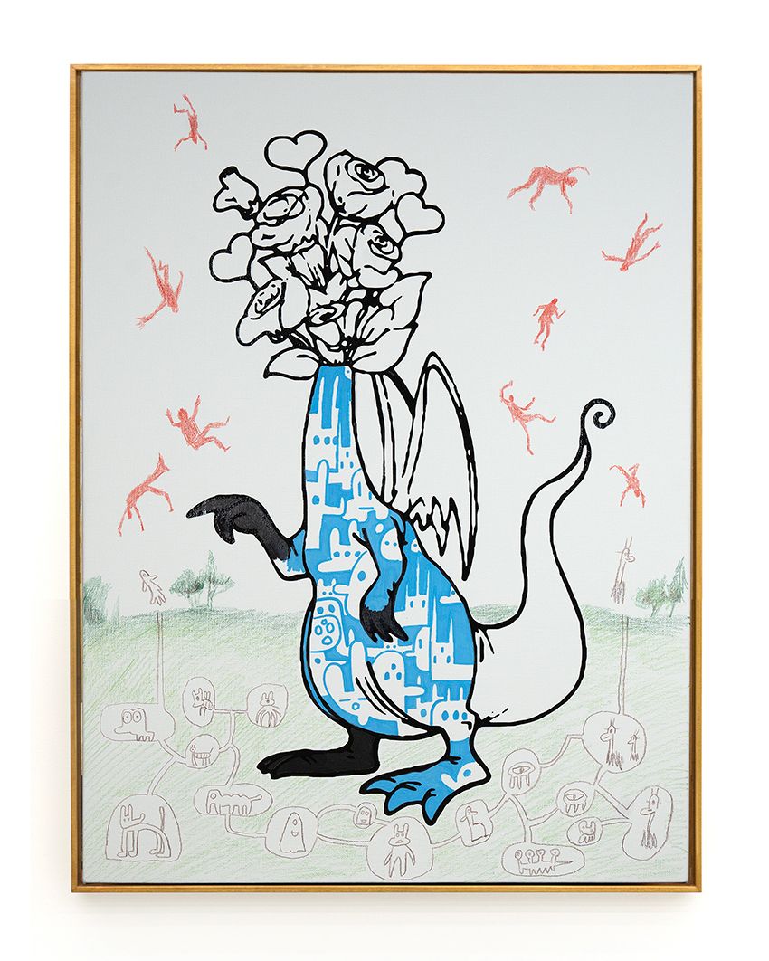 アンダーカバーのアート展が伊勢丹で開催！高橋盾が描くグラフィック作品や刺繍クッションが登場 - 3枚目の画像