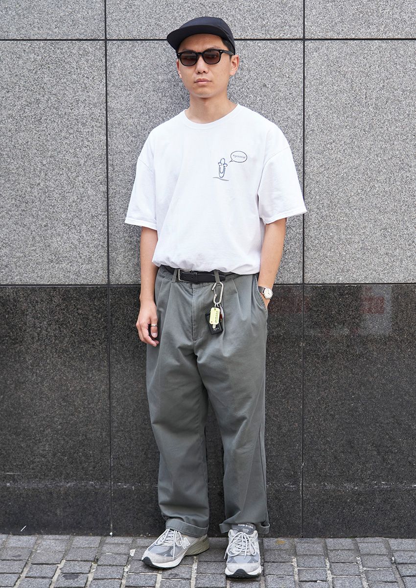 古着のTシャツ好きな20代、30代、40代。短パン、白パンツ……コーデ術を6人のスナップで - 2枚目の画像
