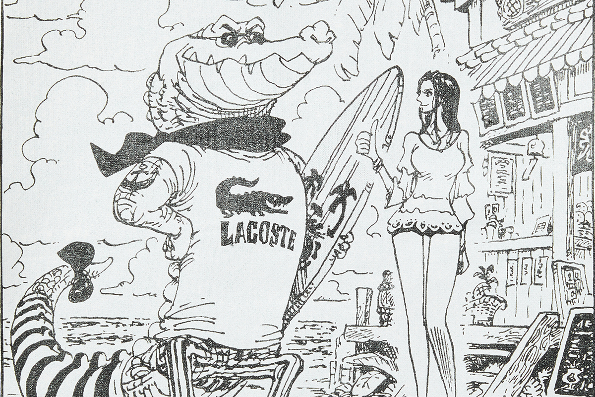 LACOSTE × ONE PIECE 扉絵バックプリント Tシャツ