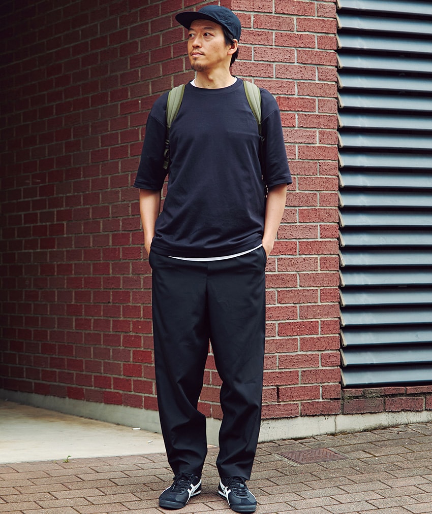 るんるんば様② C5992 オールブラックTシャツコーデ オールブラック”コーデは今夏も不動の人気！12名の大人に学ぶ