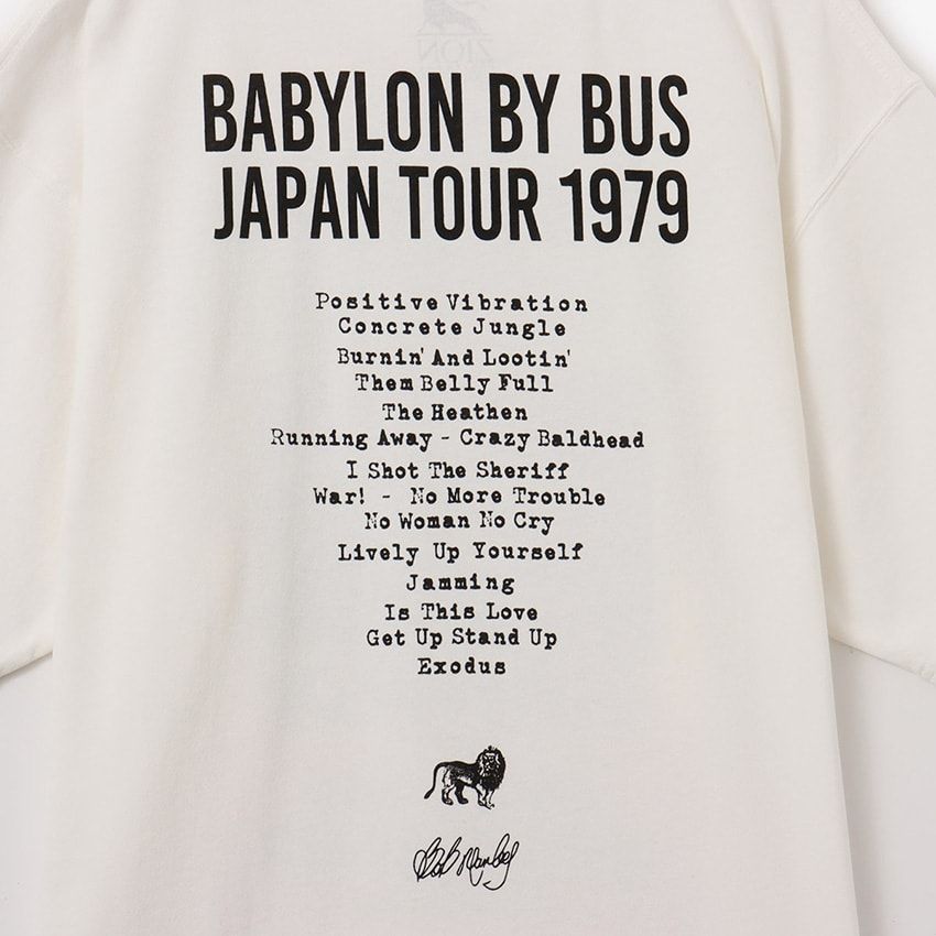 バックには当時のセットリストが！ボブ・マーリーの日本ツアーを彷彿させるTシャツがアトモスから - 13枚目の画像