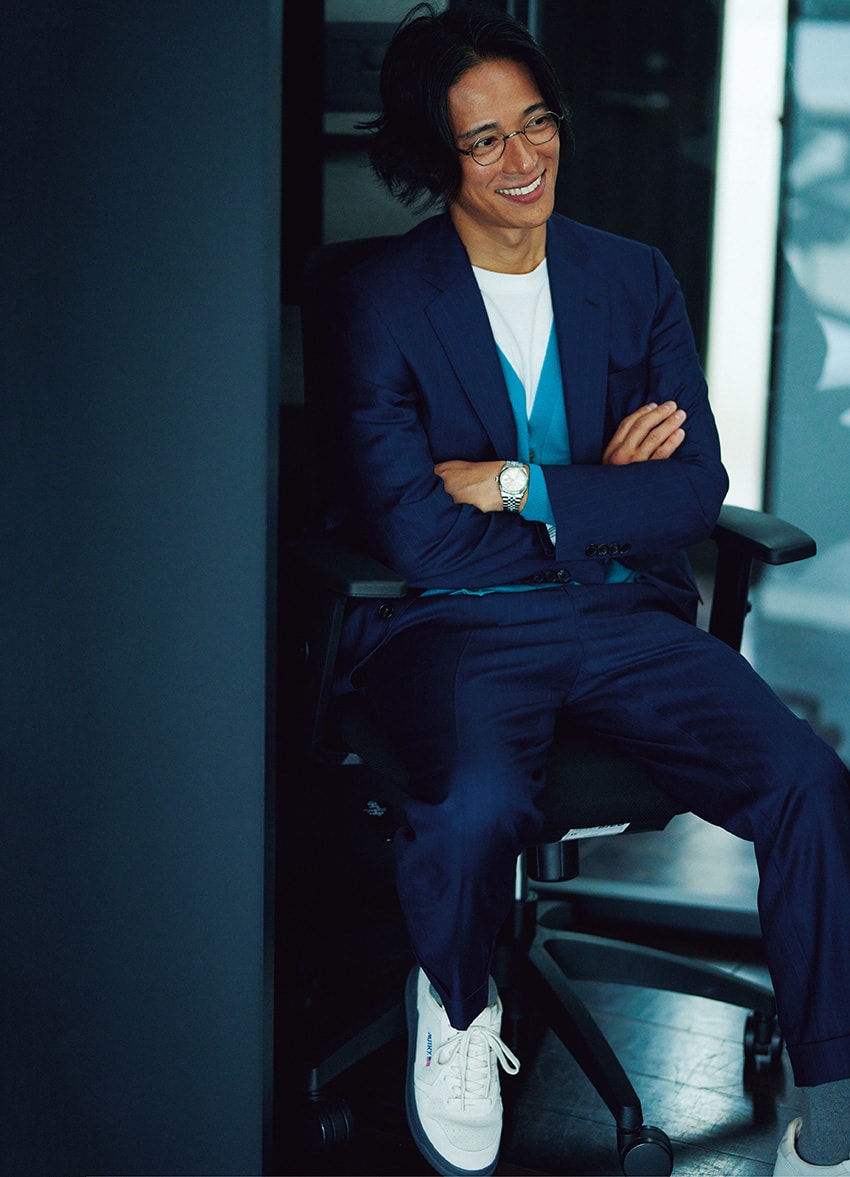 ネイビー ストライプ ビジネススーツブルックスブラザーズ