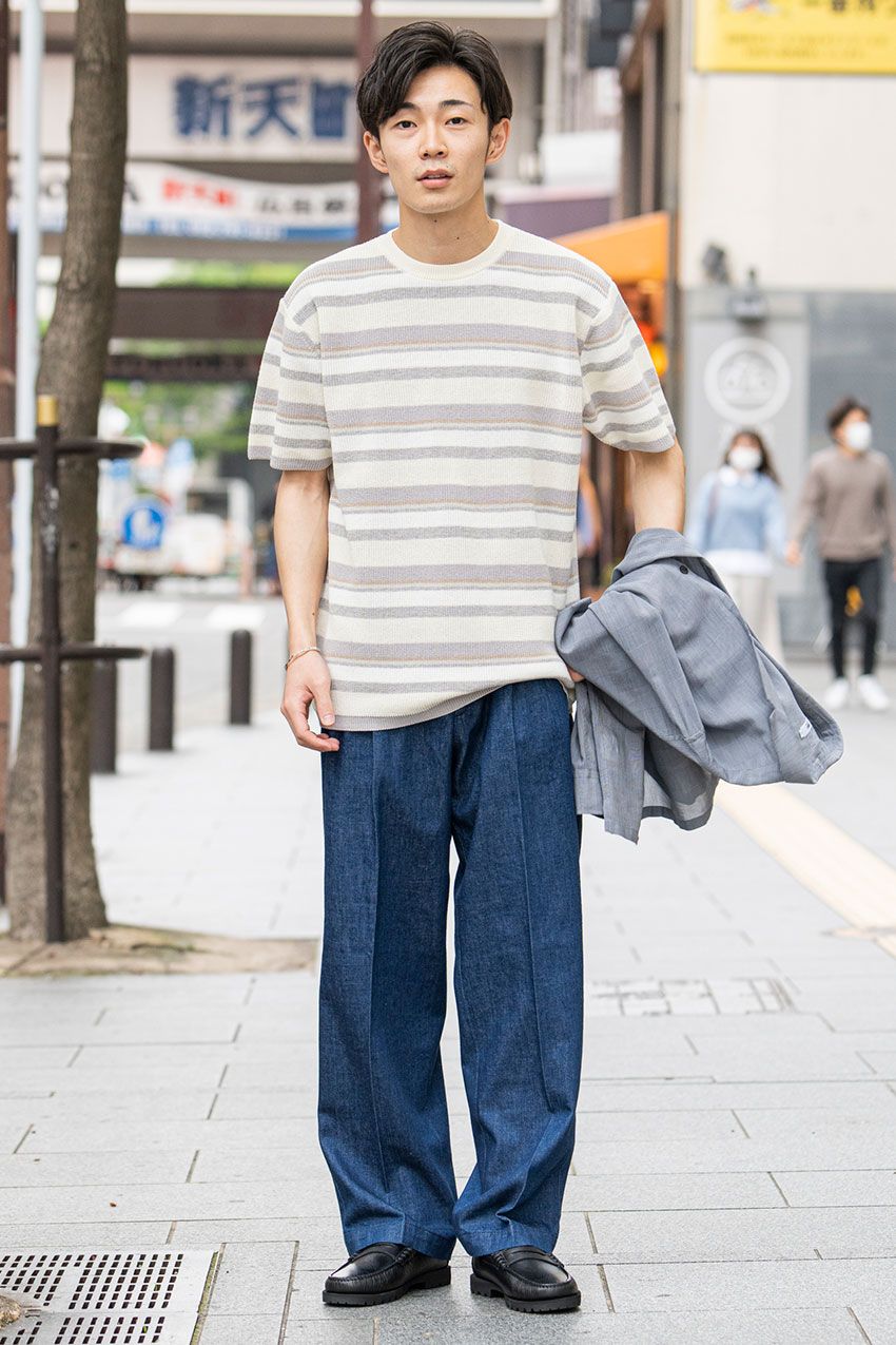 「10月なのにまだ暑い」そんな初秋を乗り切る“半袖ニット”コーデ好例を3人のスナップで - 6枚目の画像