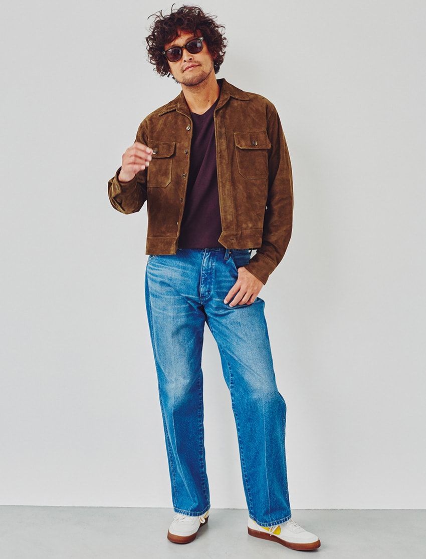 デニム×レザージャケットは“スエード”が正解！ジャストサイズでこなれた雰囲気に - 3枚目の画像