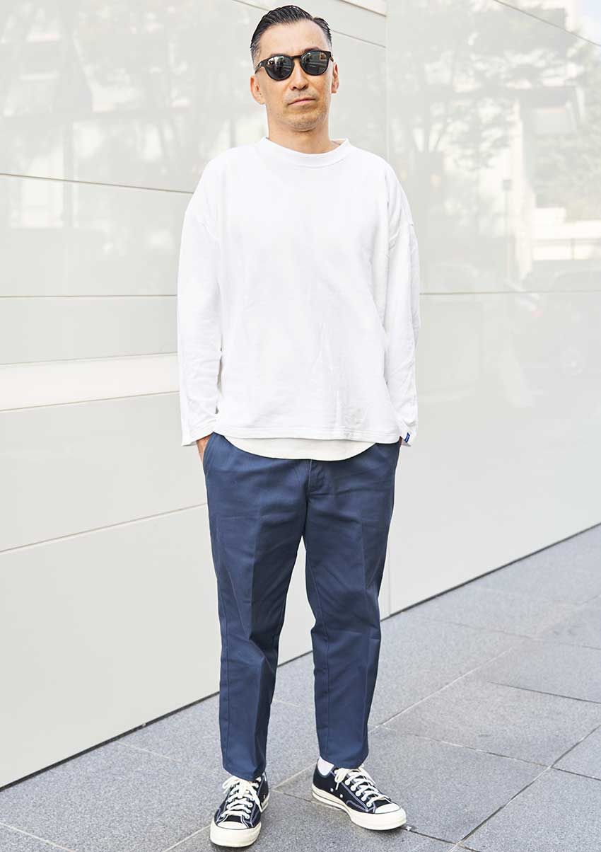 やっぱり頼れるコンバース「オールスター」！ 街の洒落者たちが合わせたのはデニム、ディッキーズetc. - 2枚目の画像