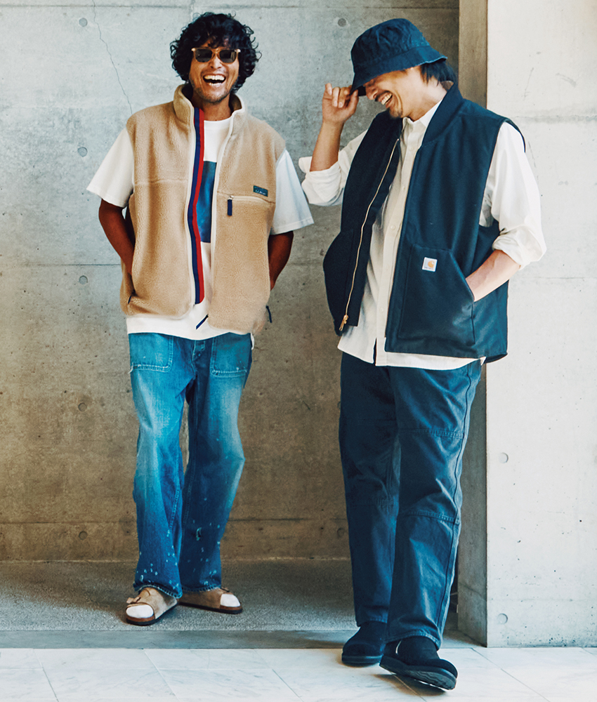 calee デニムベスト　デニム　総柄シャツ　3点セット CALEEデニム ジャケットとベスト 【公式通販】