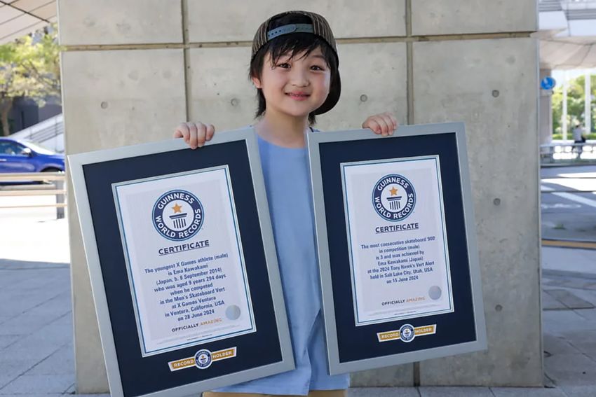 X Gamesにも出場。小学4年生の天才スケーターが、3つのギネス世界記録™を樹立！ - 2枚目の画像