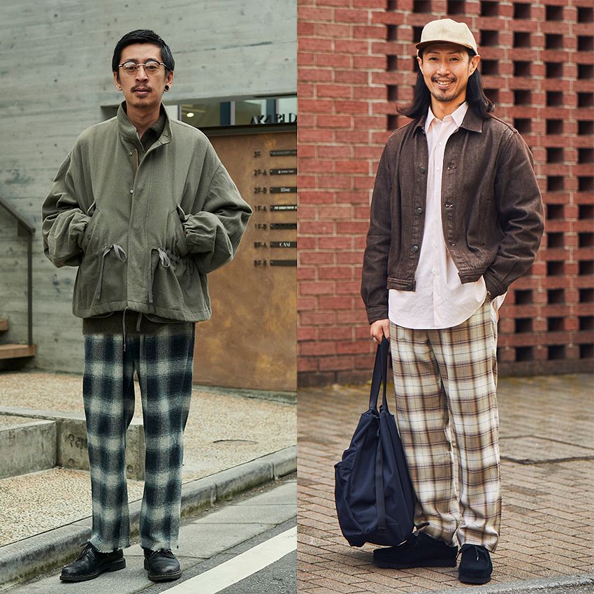 チェックパンツをパジャマに見せない。ポイントはトップスとのカラーリンク！ - 2枚目の画像