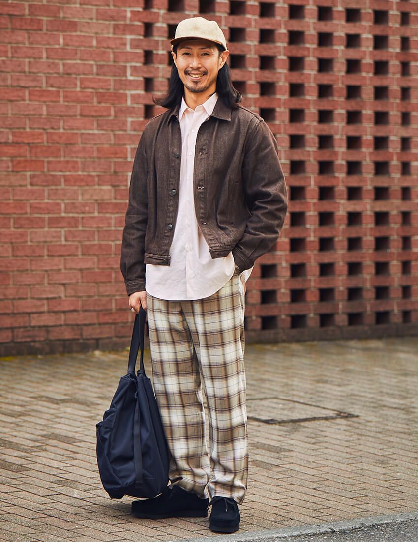 チェックパンツをパジャマに見せない。ポイントはトップスとのカラーリンク！ - 3枚目の画像