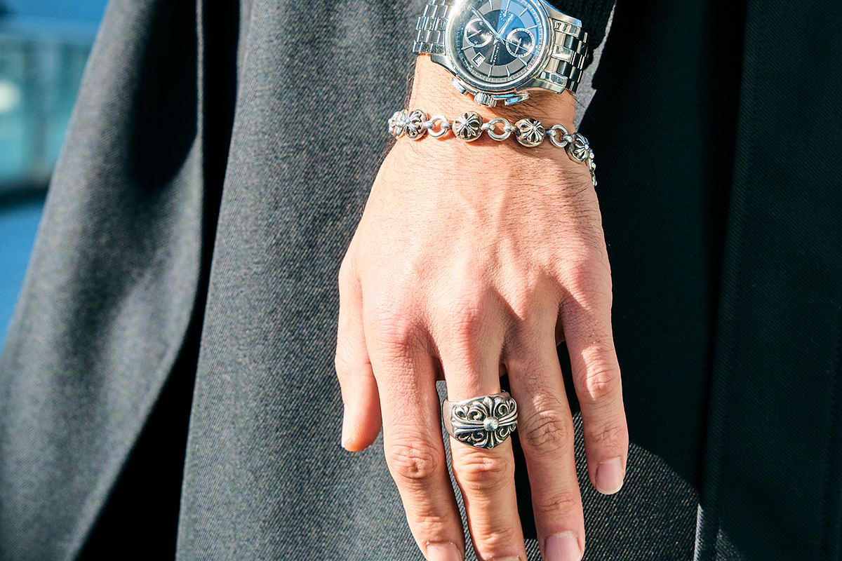 CHROME HEARTS好きに。 クロス蓋付ウォッチブレス