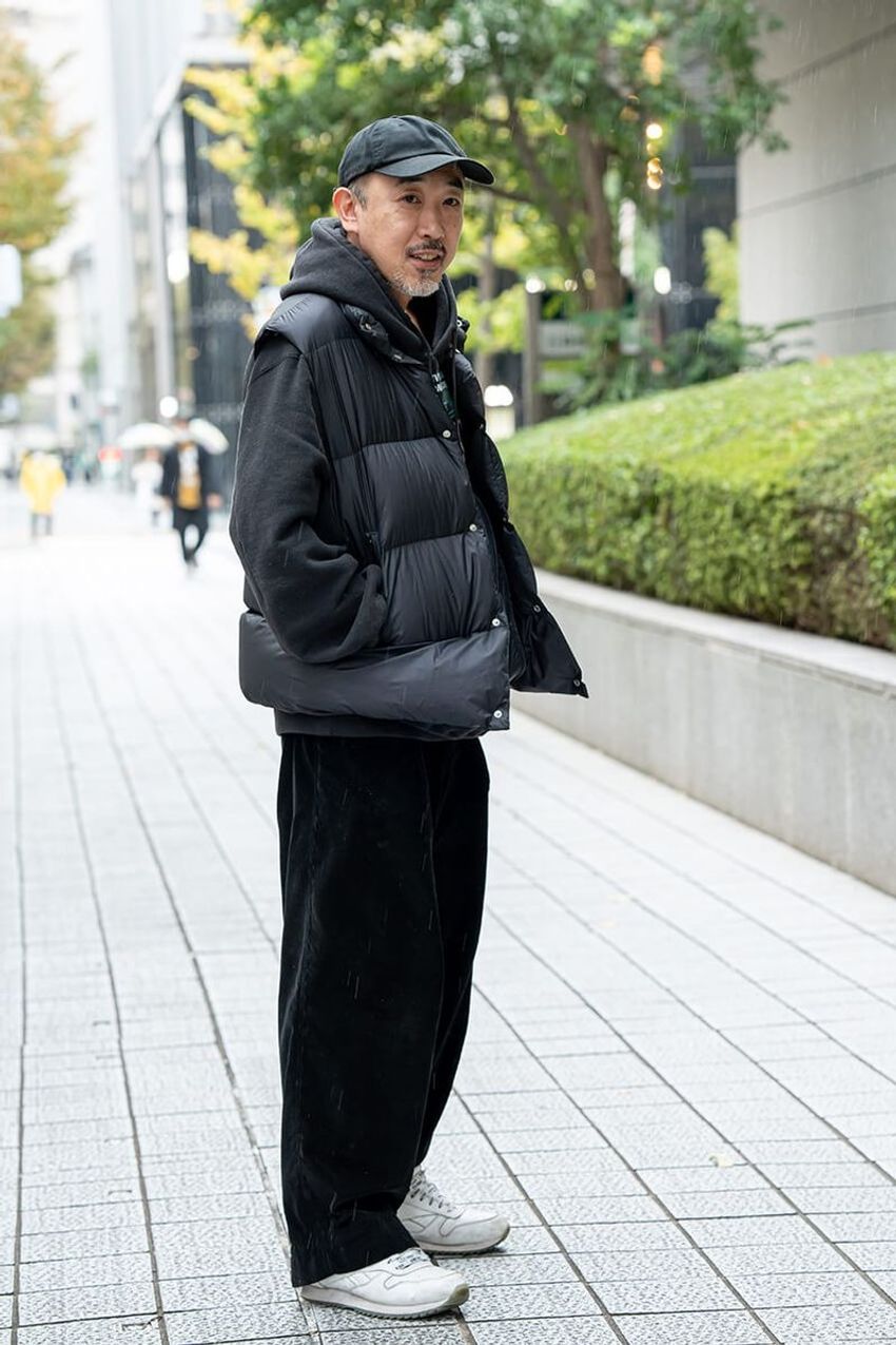 「コモリ」「ノア」「ポータークラシック」着ぶくれなく洒落て見えるダウン・中綿ベストのコーデ案 - 3枚目の画像