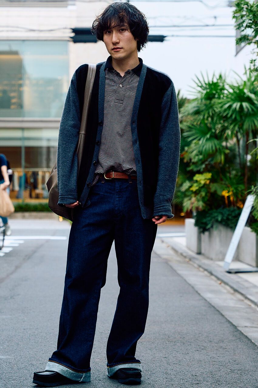 「ゆるカーディガン × 癖ありインナー」で作る冬のワンツーコーデ！スナップに見る正解例 - 2枚目の画像