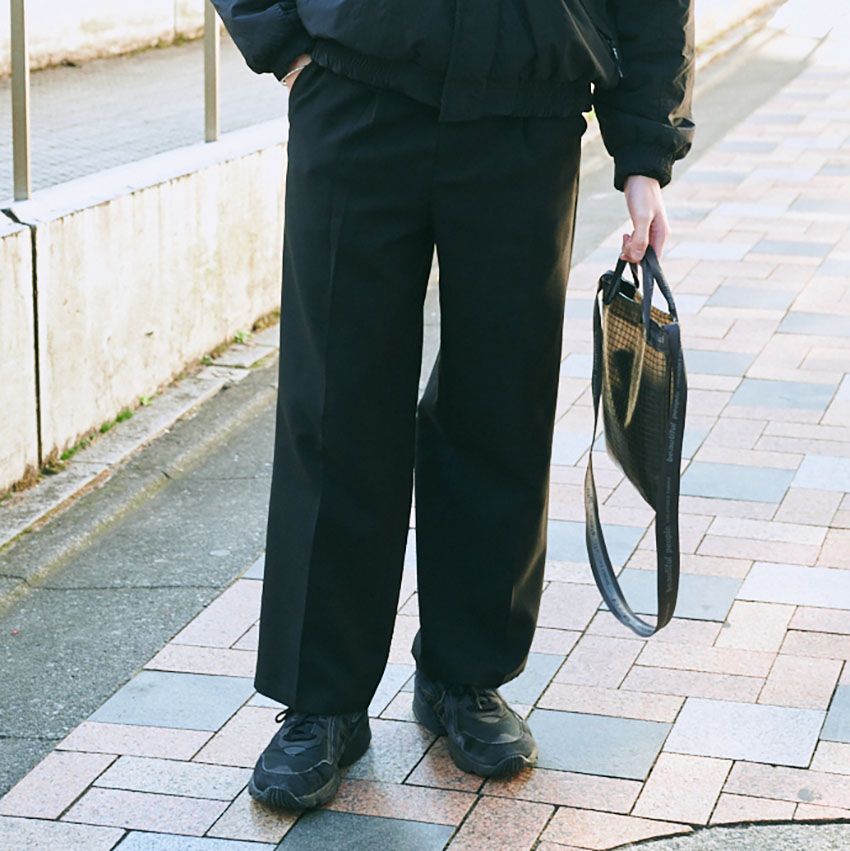 「GU」のパンツを一軍使いする3人の洒落者たち。ワイドスラックス、スウェットパンツetc. - 1枚目の画像