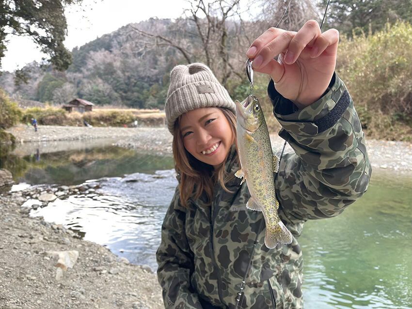 釣れてご満悦♡