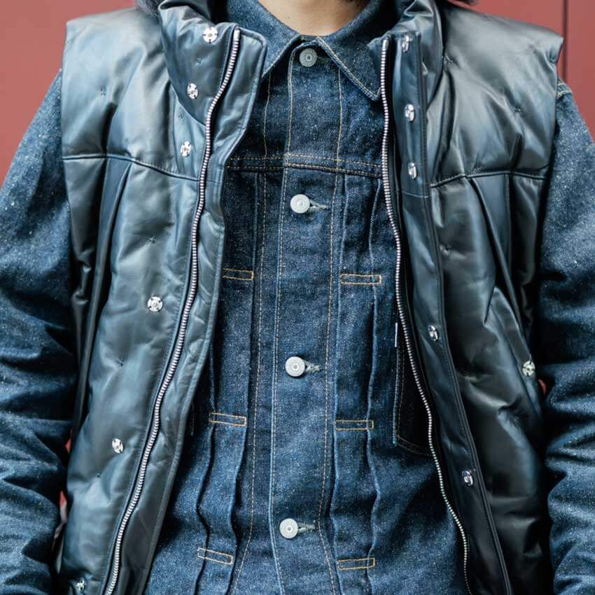 春まで“Gジャン”はこう着る！レザーベストの武骨な着こなし、ジャケット×ジャケットの重ね技etc. - 8枚目の画像