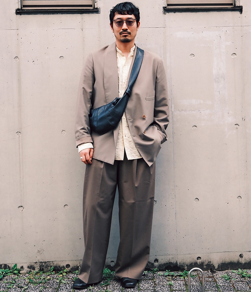 No.D49】 ポロゴルフ茶ワントーンアメカジ春秋冬コーデ