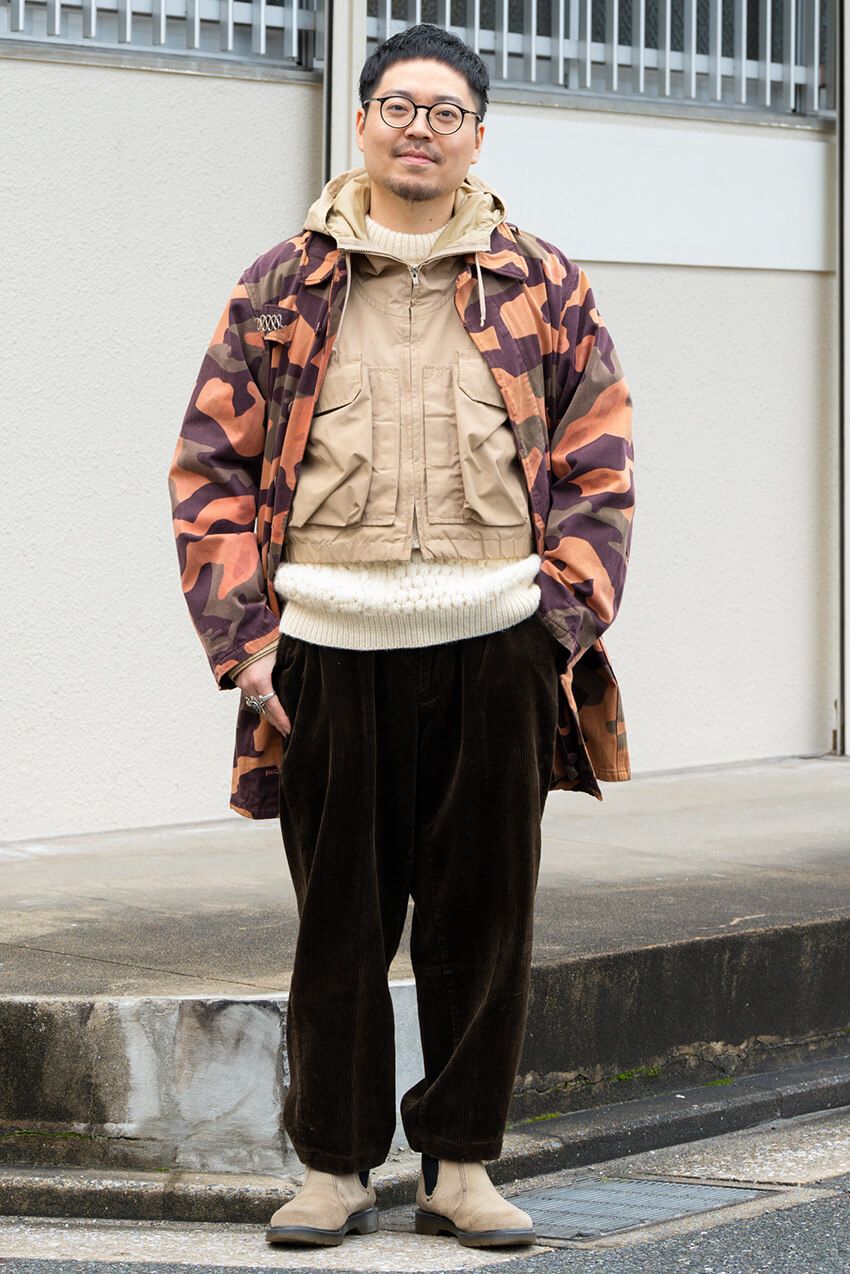 この冬、街角で見つけた「迷彩アウター」集。抜群に洒落た大人3人をスナップでチェック！ - 4枚目の画像