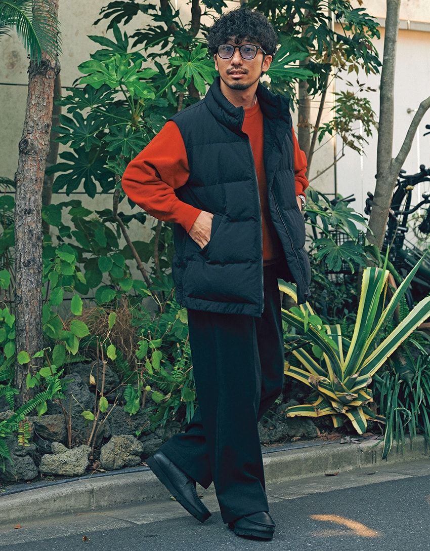 スウェット＝チャンピオン　ベスト＝古着