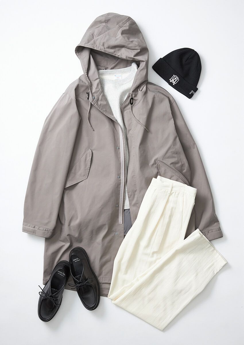 【ユニクロ、ムジラボ、モンベル】最強コスパ！即戦力な“春アウター”を使ったモノトーンコーデ3選 - 4枚目の画像