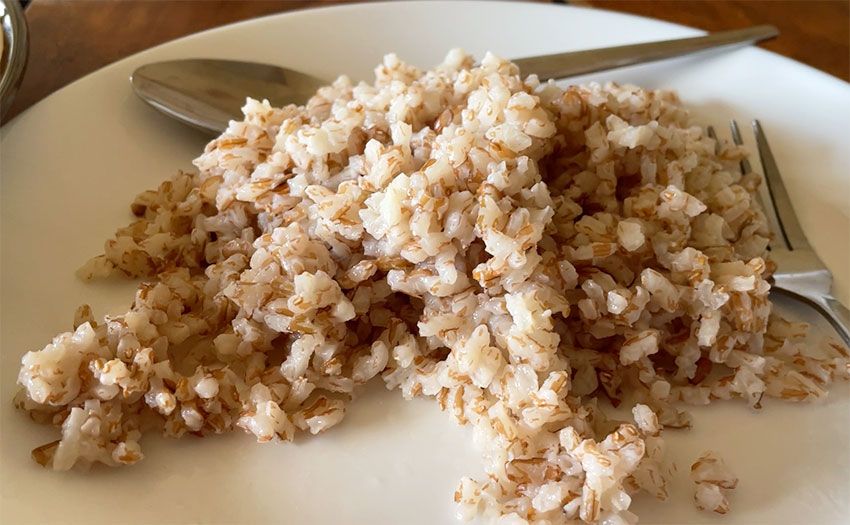 お店で食べた玄米ご飯。