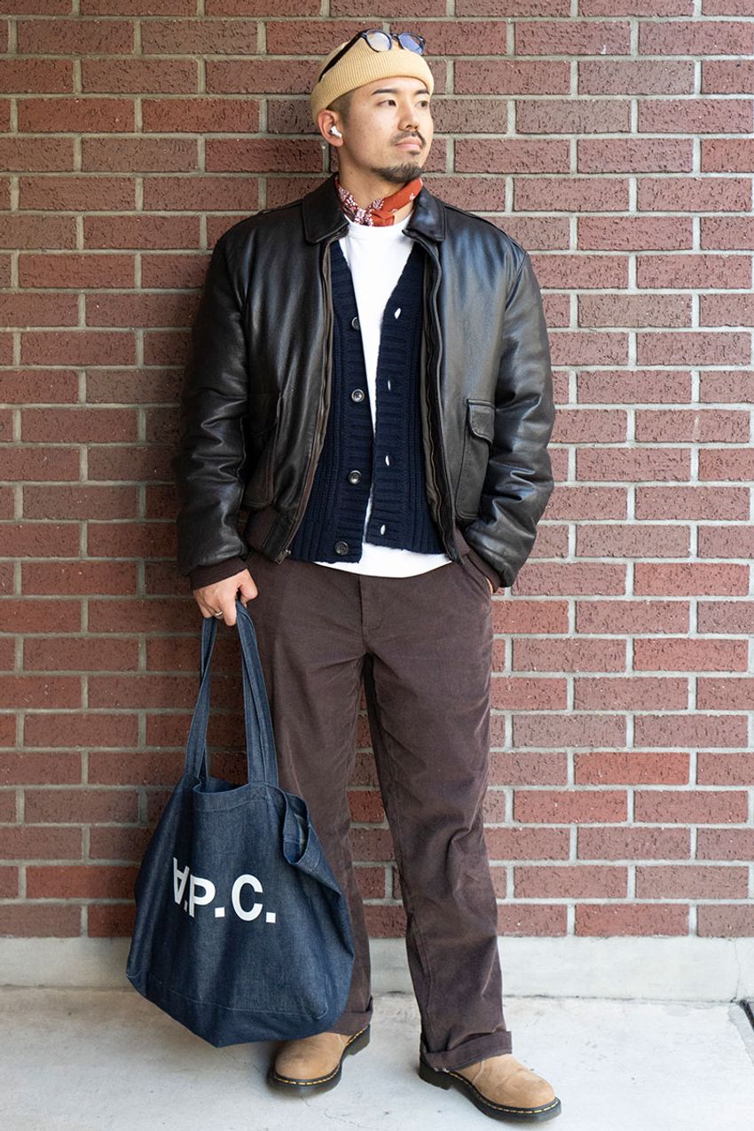“レザージャケット”人気はまだまだ継続中！サラりと着こなした洒落者3人をスナップハント - 2枚目の画像