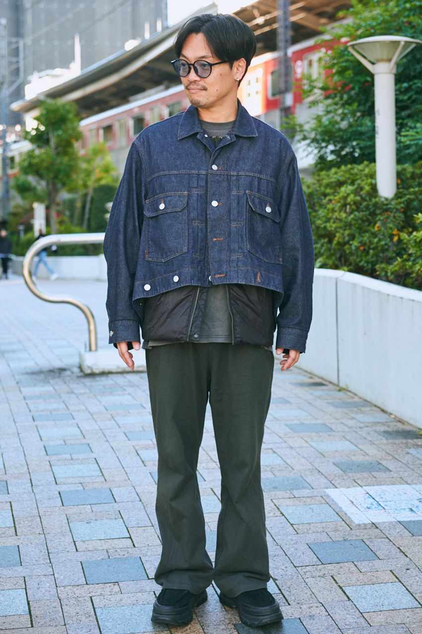 「Gジャン」をスラックス合わせで上品に。街の洒落者3SNAPから導く、春コーデの正解例 - 3枚目の画像