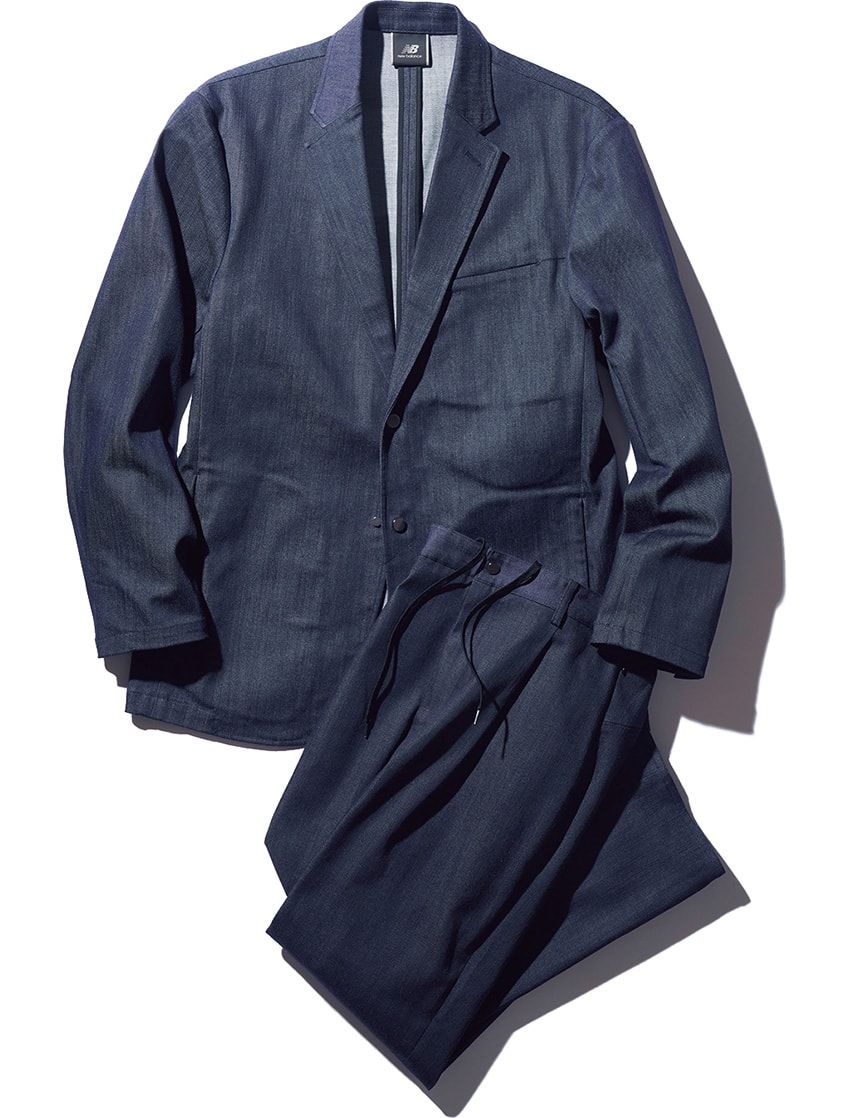 ジャケット2万9700円、パンツ1万9800円／ともにニューバランス（ニューバランスジャパン　0120-85-7120）