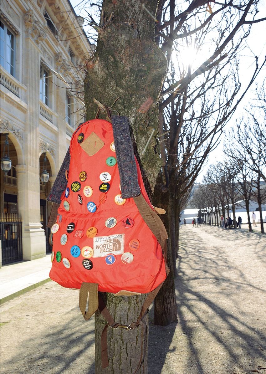 このバッグはたまたま代官山のヴィンテージショップで見つけて、たしか1万6000円くらいで買った。この年代のザ・ノース・フェイスのバッグはいくつも持っているが、これはそのうちのひとつ。