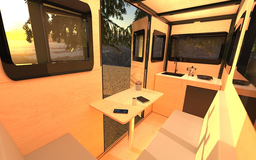 部屋の広さは高さ80インチ（約203cm）×幅48インチ（約122cm）×長さ120インチ（約305cm）。